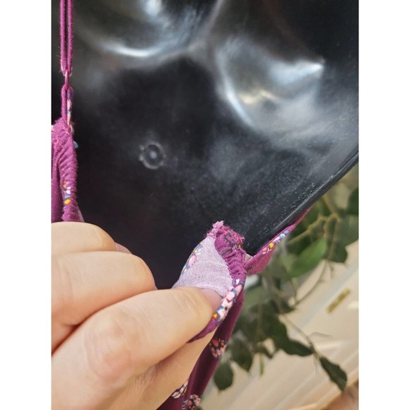 Old Navy Womens Purple Floral Rayon Scoop Neck Sleeveless Long Maxi Dress Size M - Picture 7 of 16